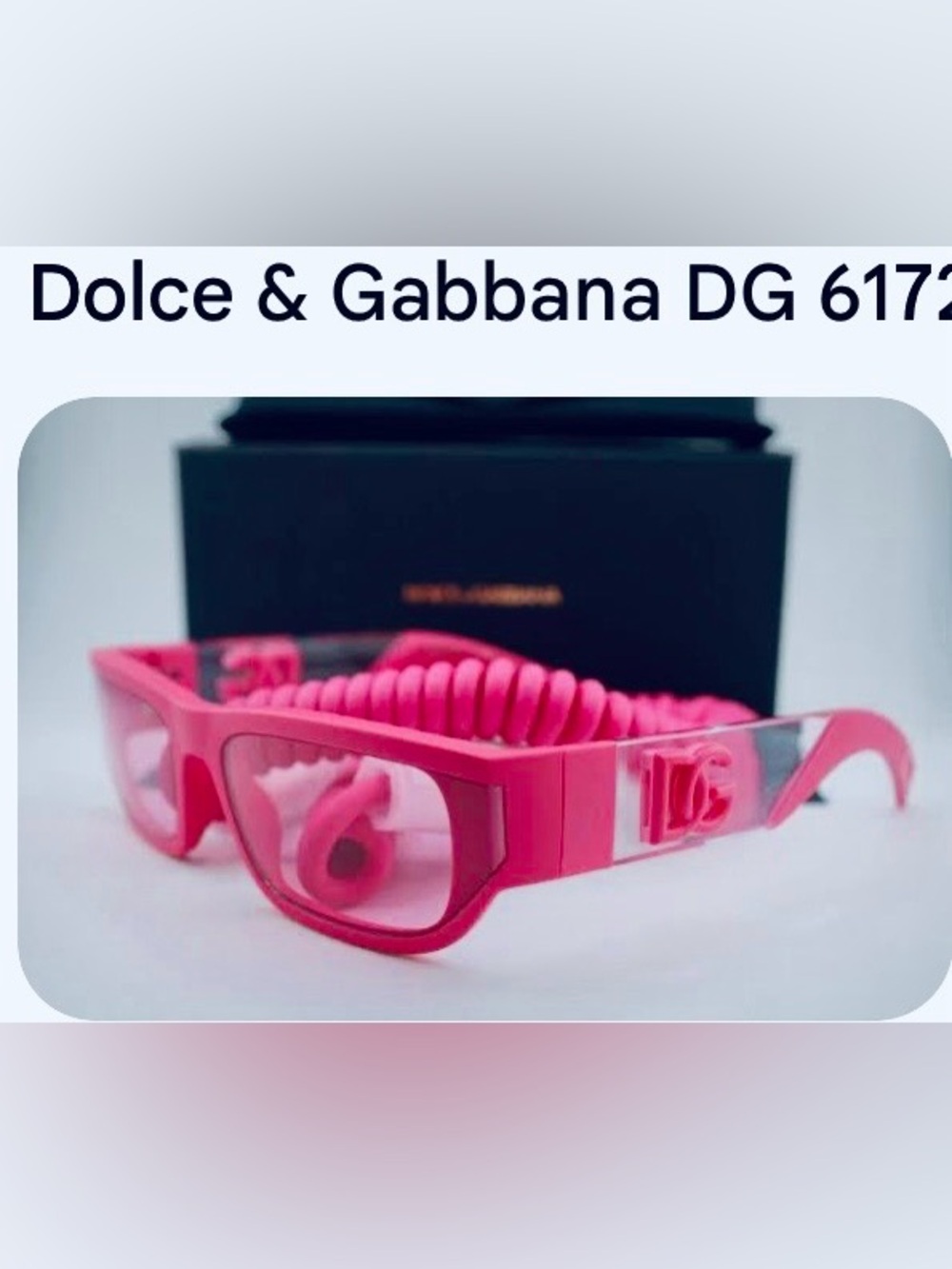 Dolce & Gabbana Hot Pink VR-Style Fashion Glasses